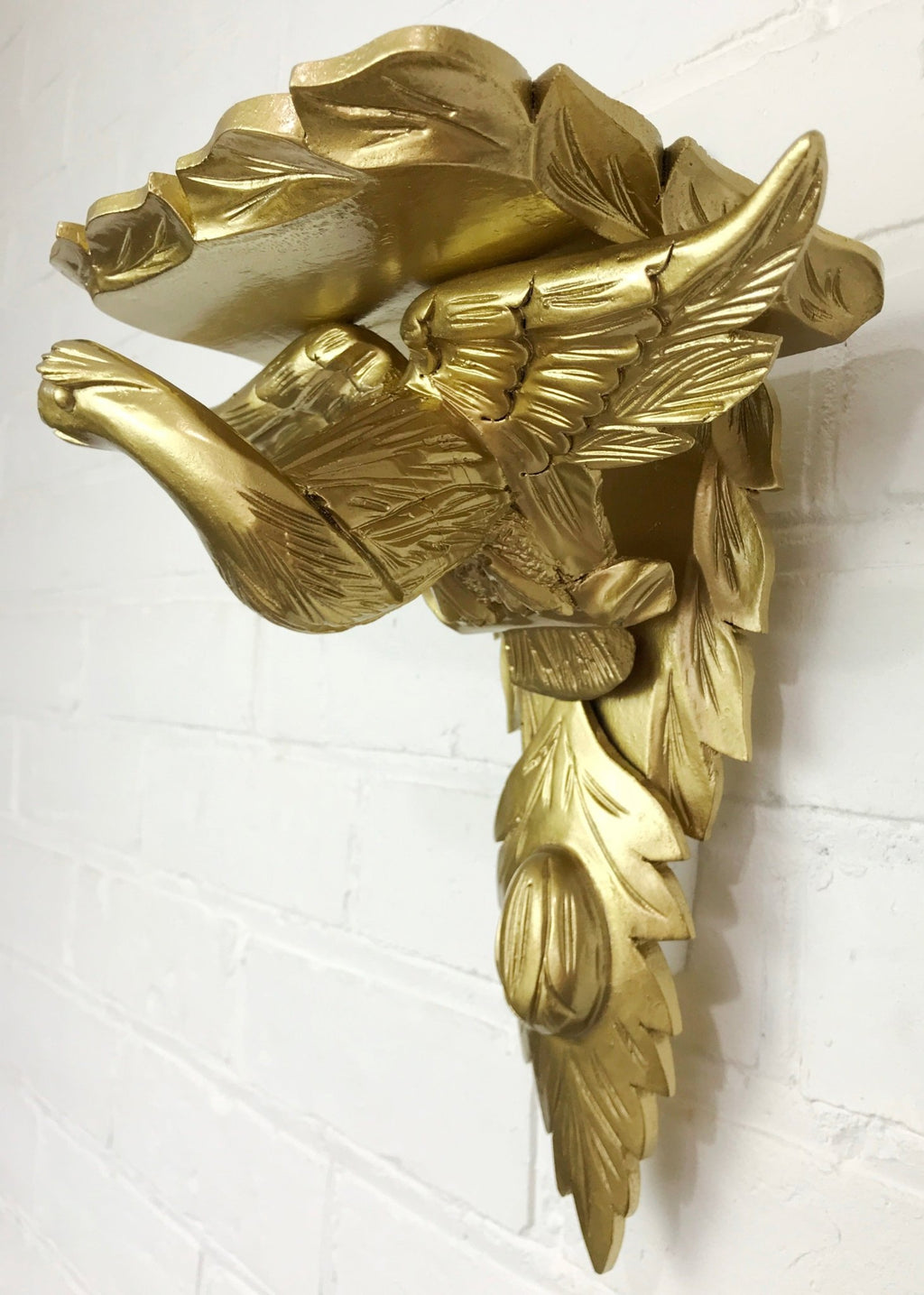 Wood Carved Eagle Wall Sconce | Adelaide Clocks