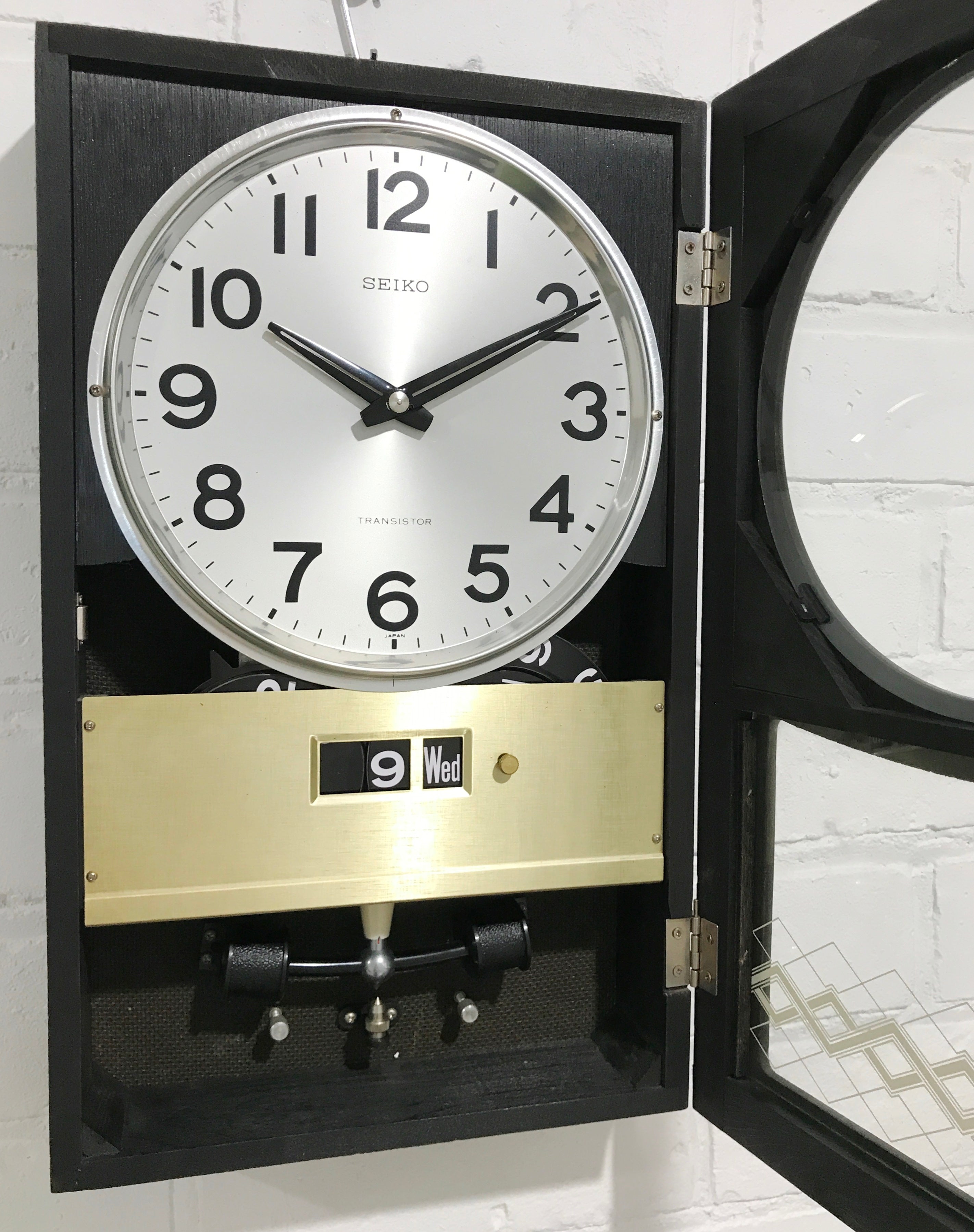 Vintage Seiko Date & Time Wall Clock | Adelaide Clocks