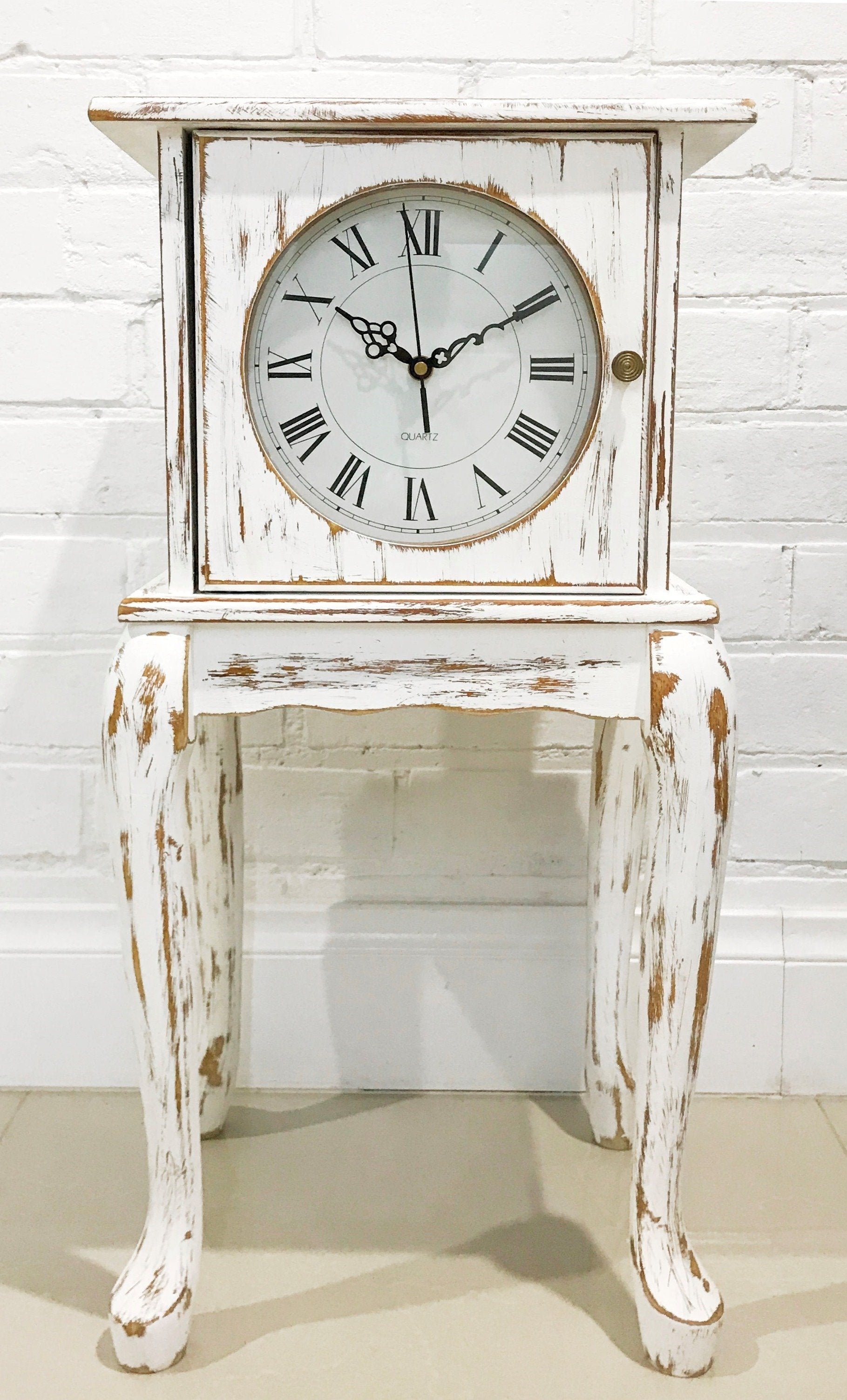 Rustic Style Clock Coffee Side Table | eXibit collection