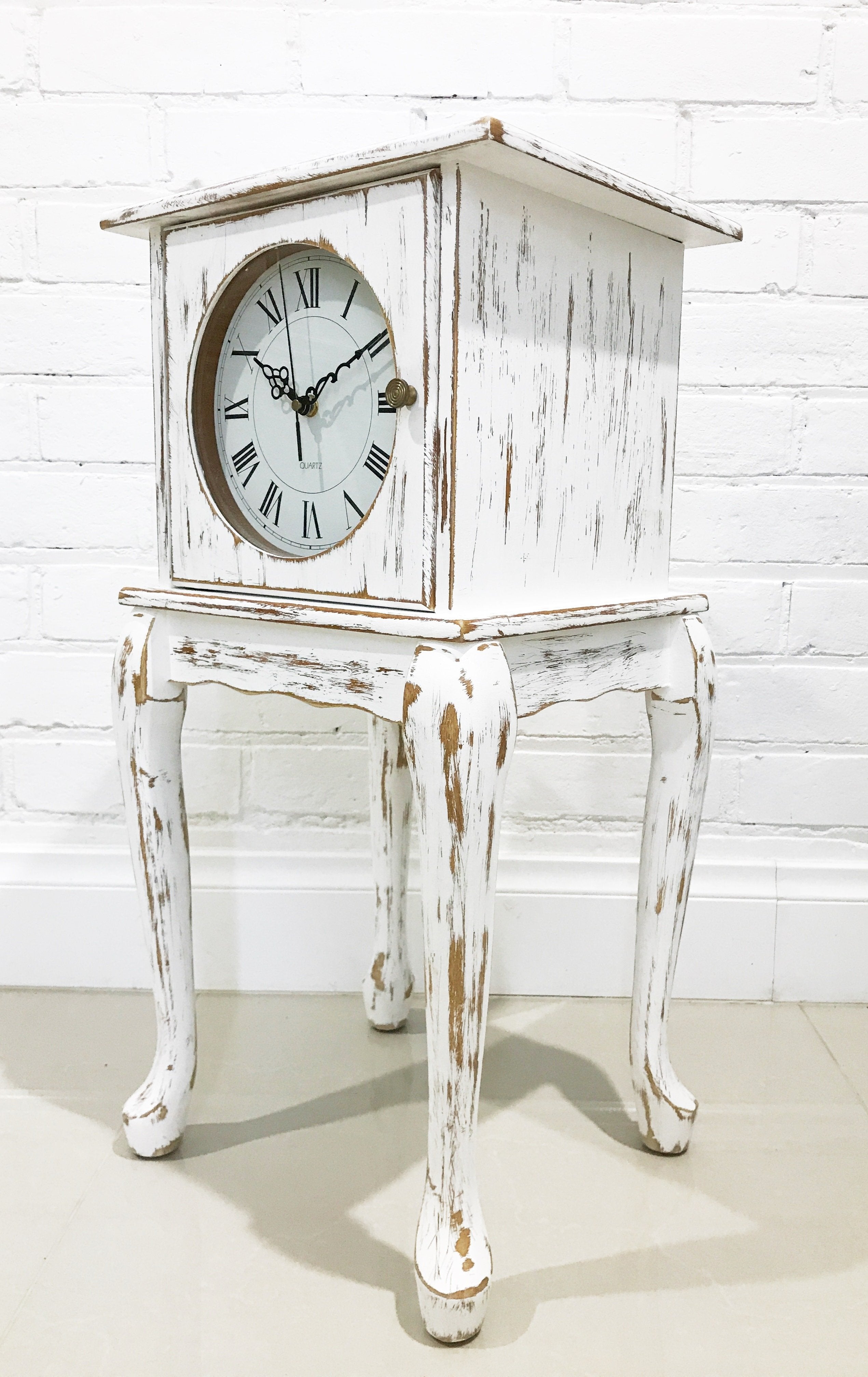 Rustic Style Clock Coffee Side Table | eXibit collection