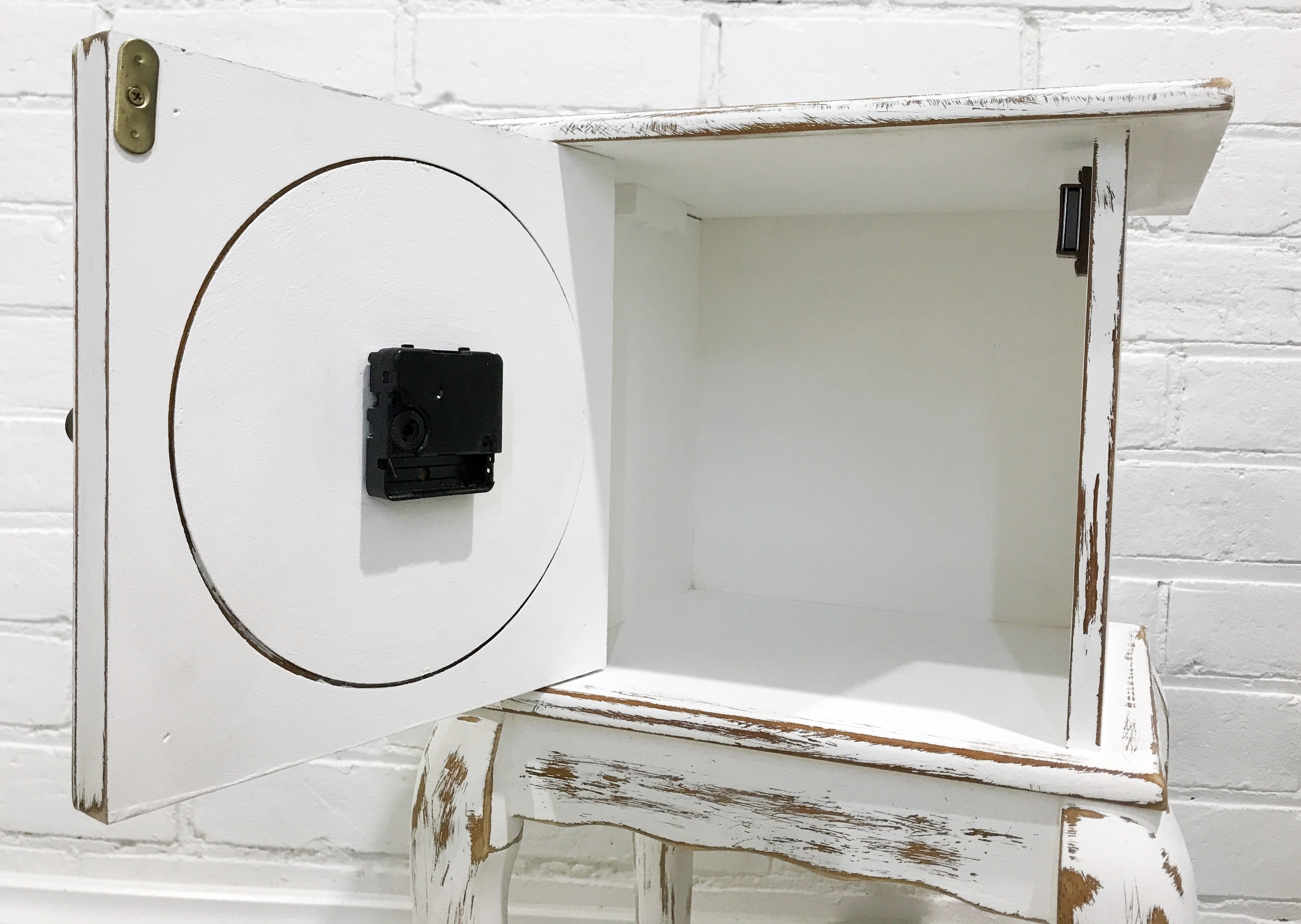 Rustic Style Clock Coffee Side Table | eXibit collection