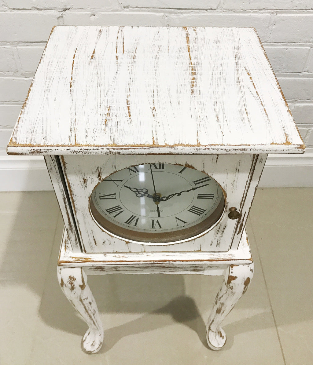 Rustic Style Clock Coffee Side Table | eXibit collection