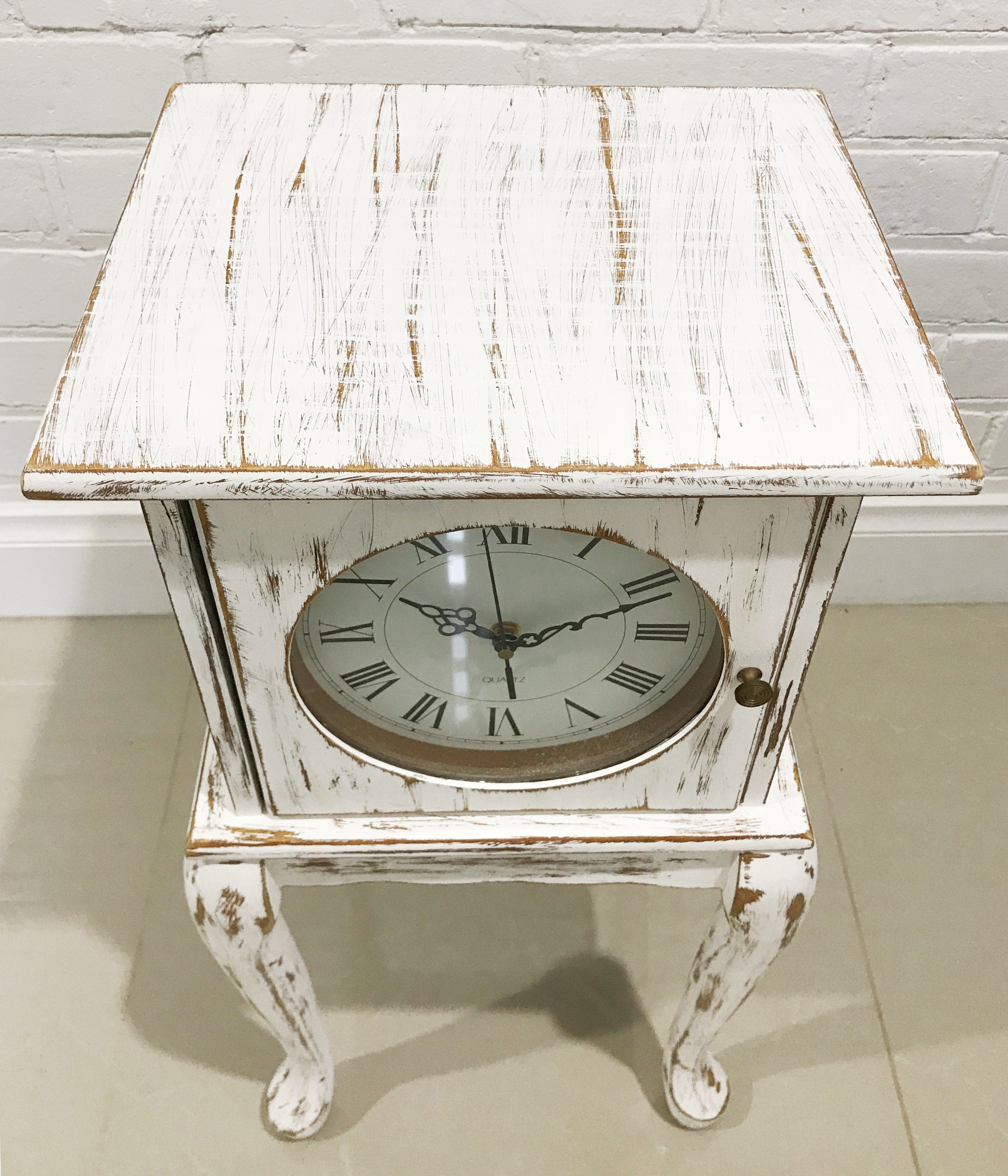 Rustic Style Clock Coffee Side Table | eXibit collection