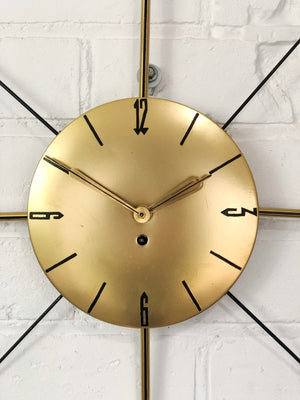 Vintage Starburst German Wall Clock | eXibit collection