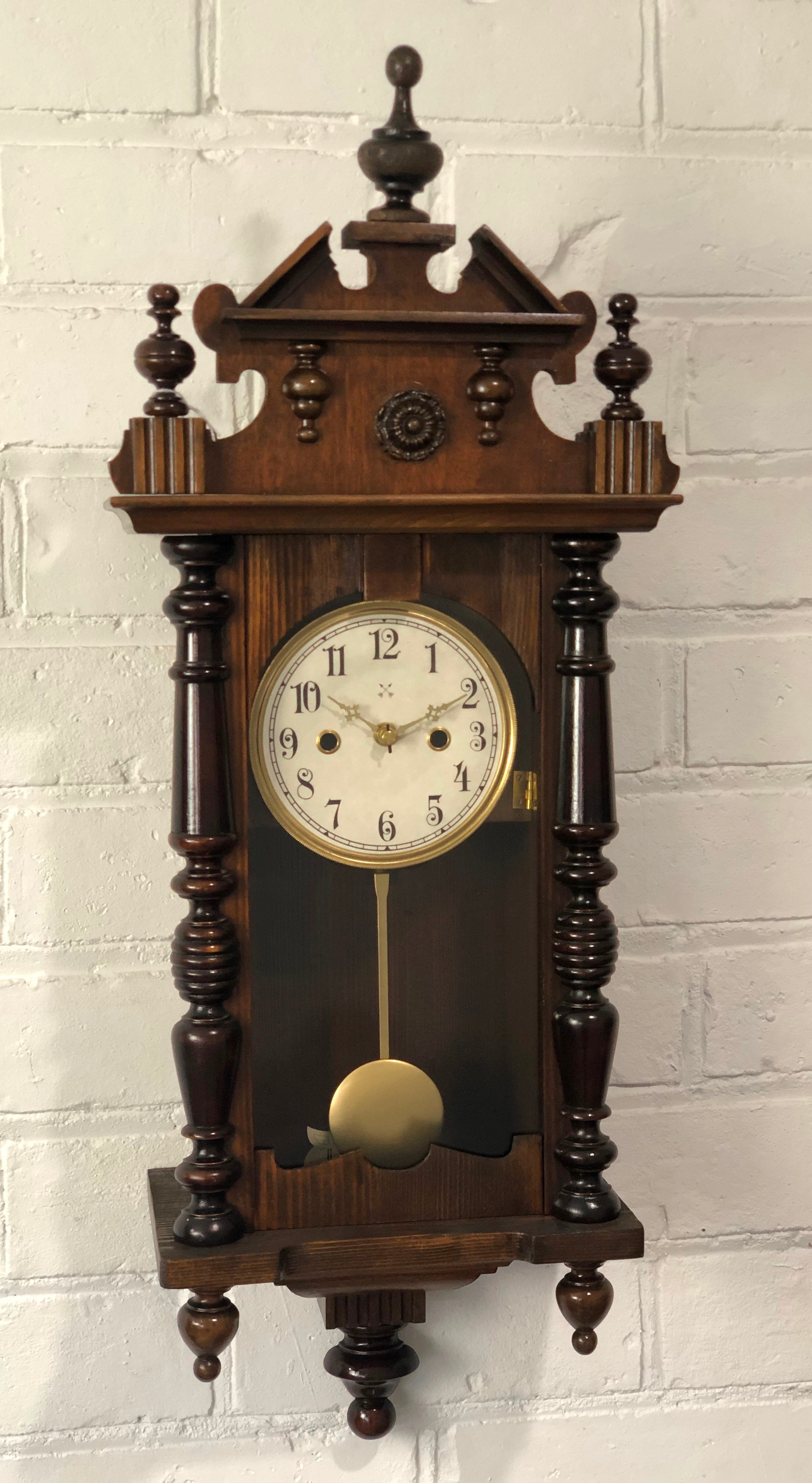 Original Antique HAC Musical Battery Wall Clock | eXibit collection