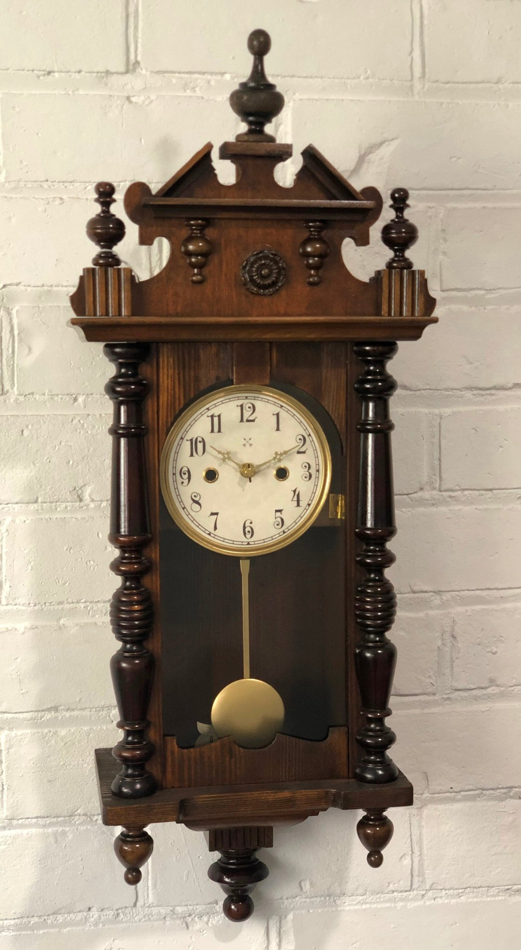 Original Antique HAC Musical Battery Wall Clock | Adelaide Clocks