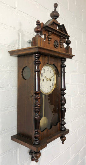 Original Antique HAC Musical Battery Wall Clock | eXibit collection