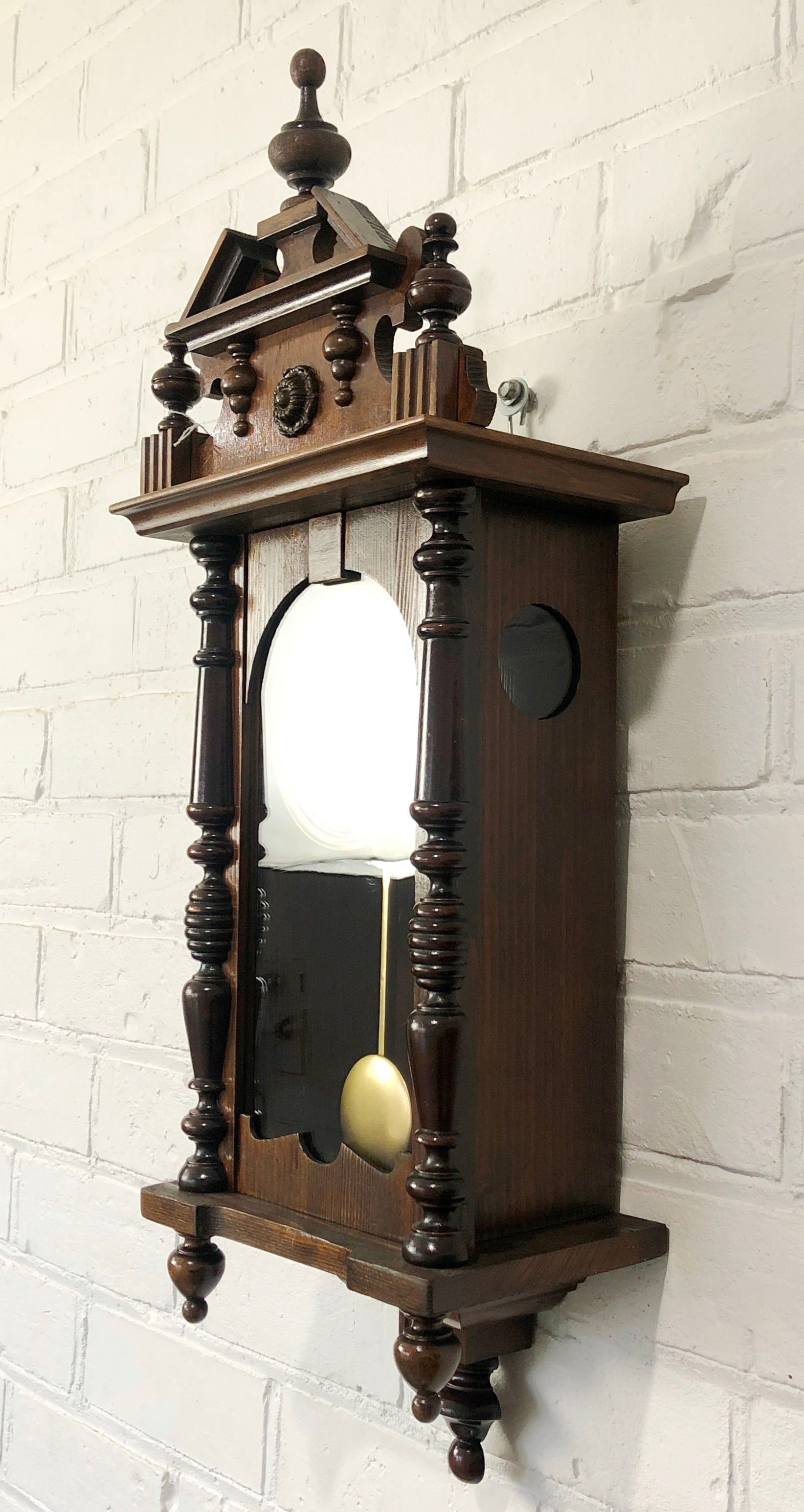 Original Antique HAC Musical Battery Wall Clock | eXibit collection