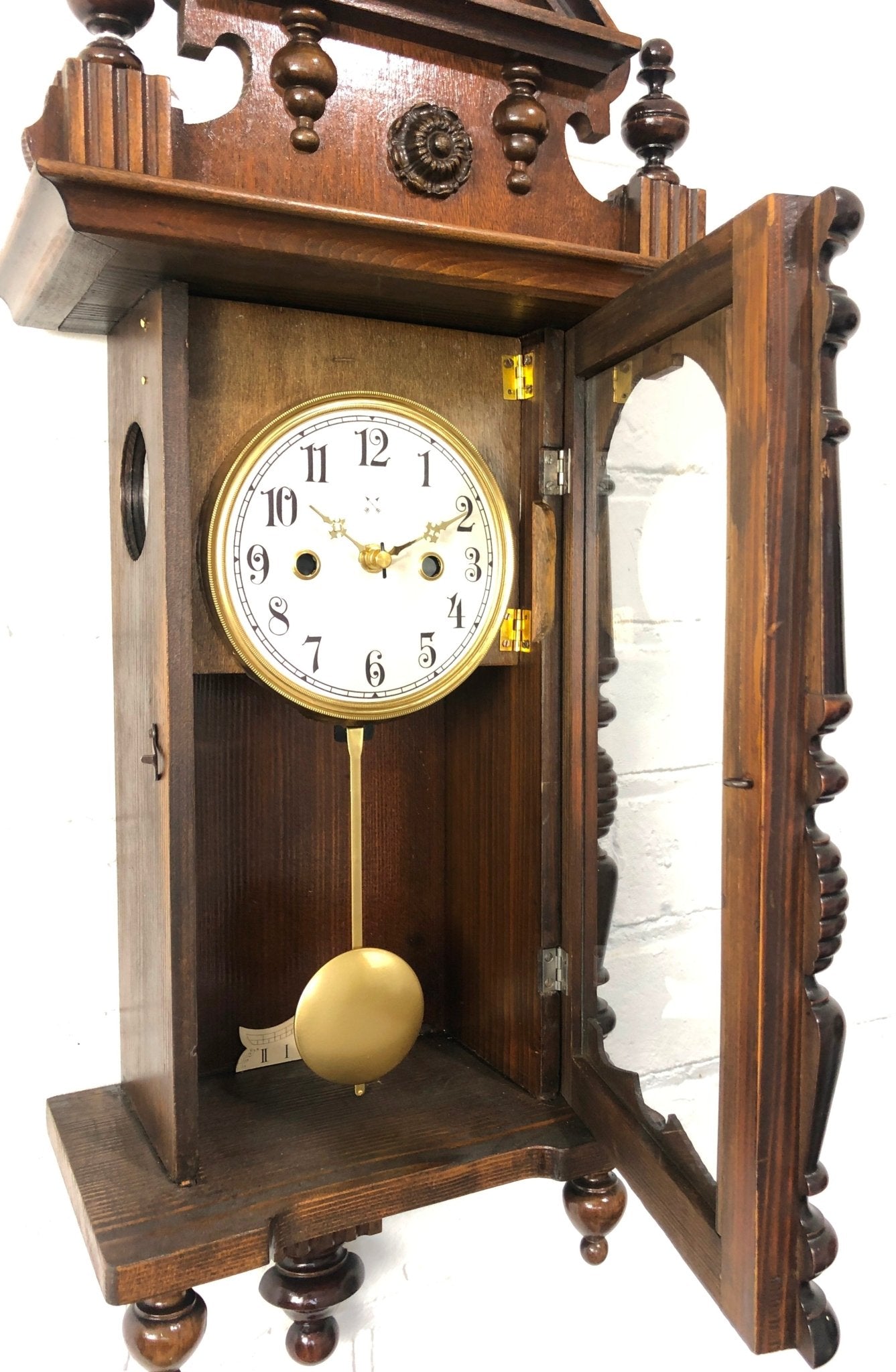 Original Antique HAC Musical Battery Wall Clock | Adelaide Clocks