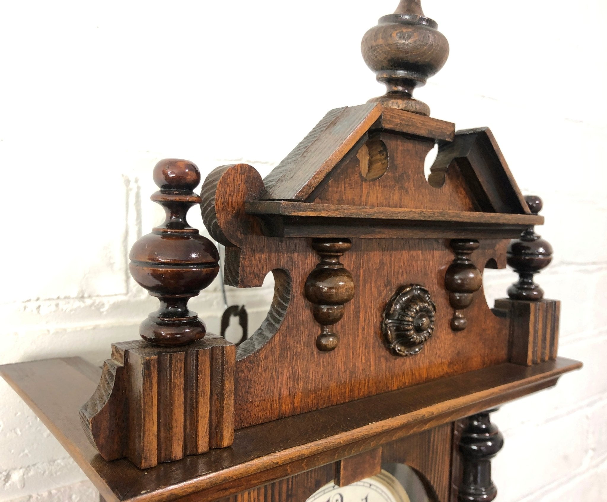 Original Antique HAC Musical Battery Wall Clock | Adelaide Clocks