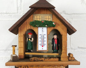 Vintage Original TOGGILI Weather House Thermometer Cuckoo Clock | eXibit collection