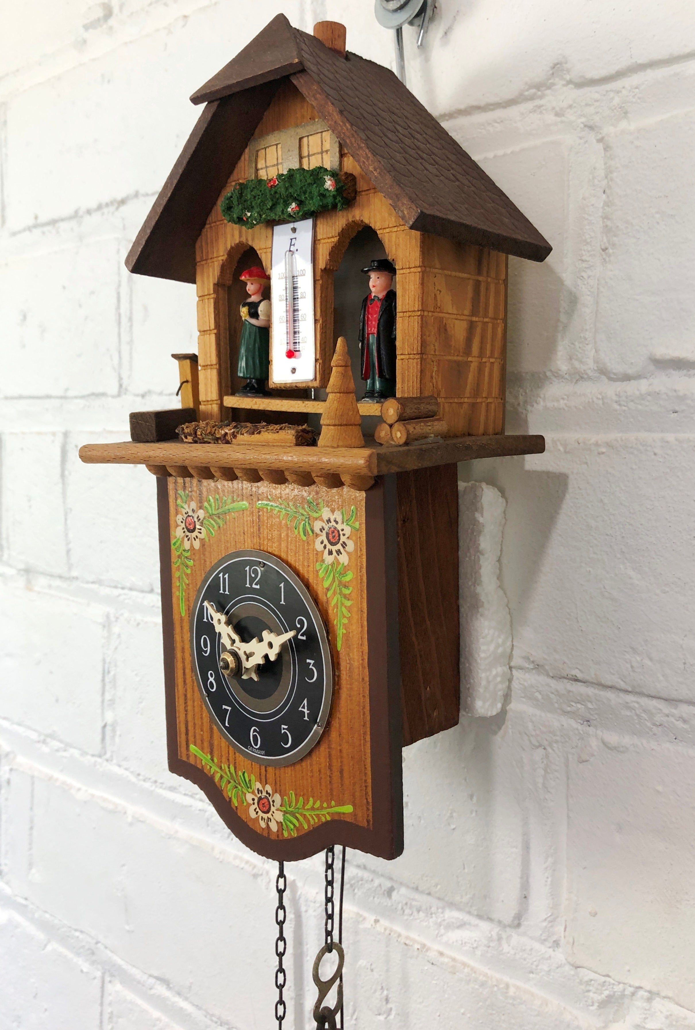 Vintage Original TOGGILI Weather House Thermometer Cuckoo Clock | eXibit collection