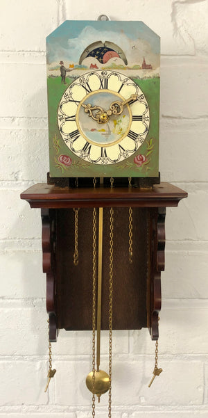 Vintage Atlas Dutch Moon Phase Wall Clock  | eXibit collection