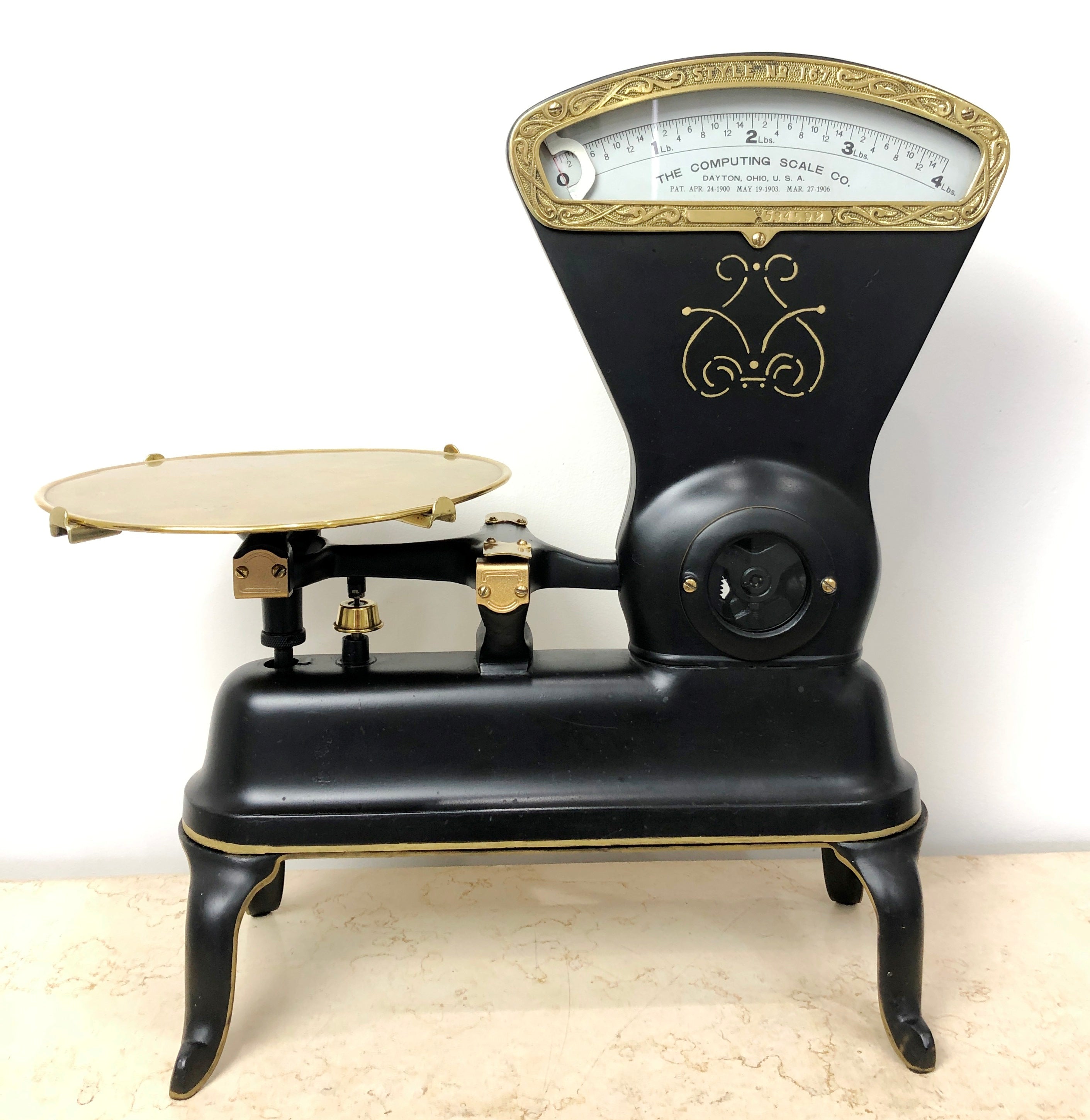 Vintage DAYTON The Computing Co. Double-Sided Kitchen Scale | eXibit collection