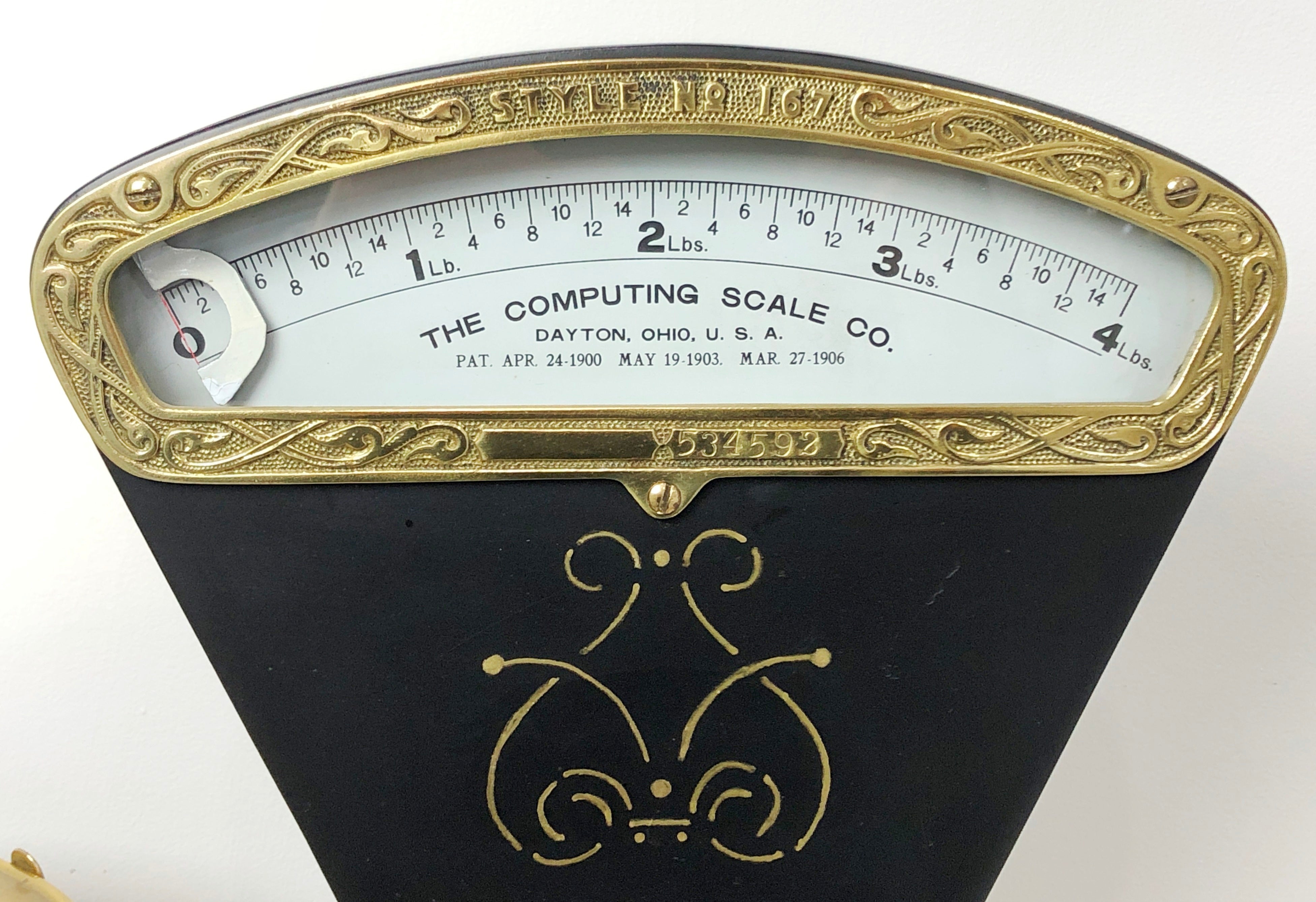 Vintage DAYTON The Computing Co. Double-Sided Kitchen Scale | eXibit collection