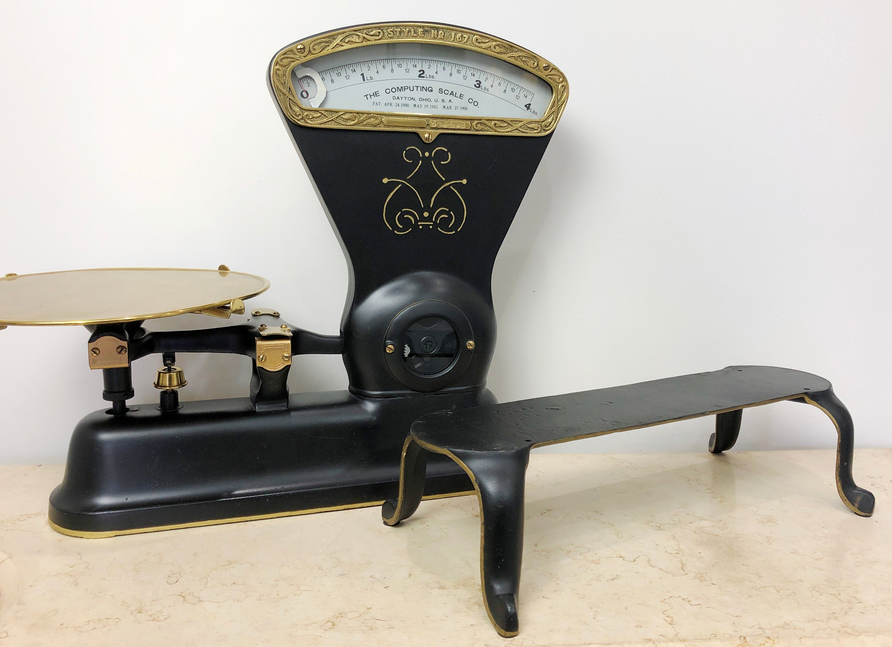 Vintage DAYTON The Computing Co. Double-Sided Kitchen Scale | eXibit collection