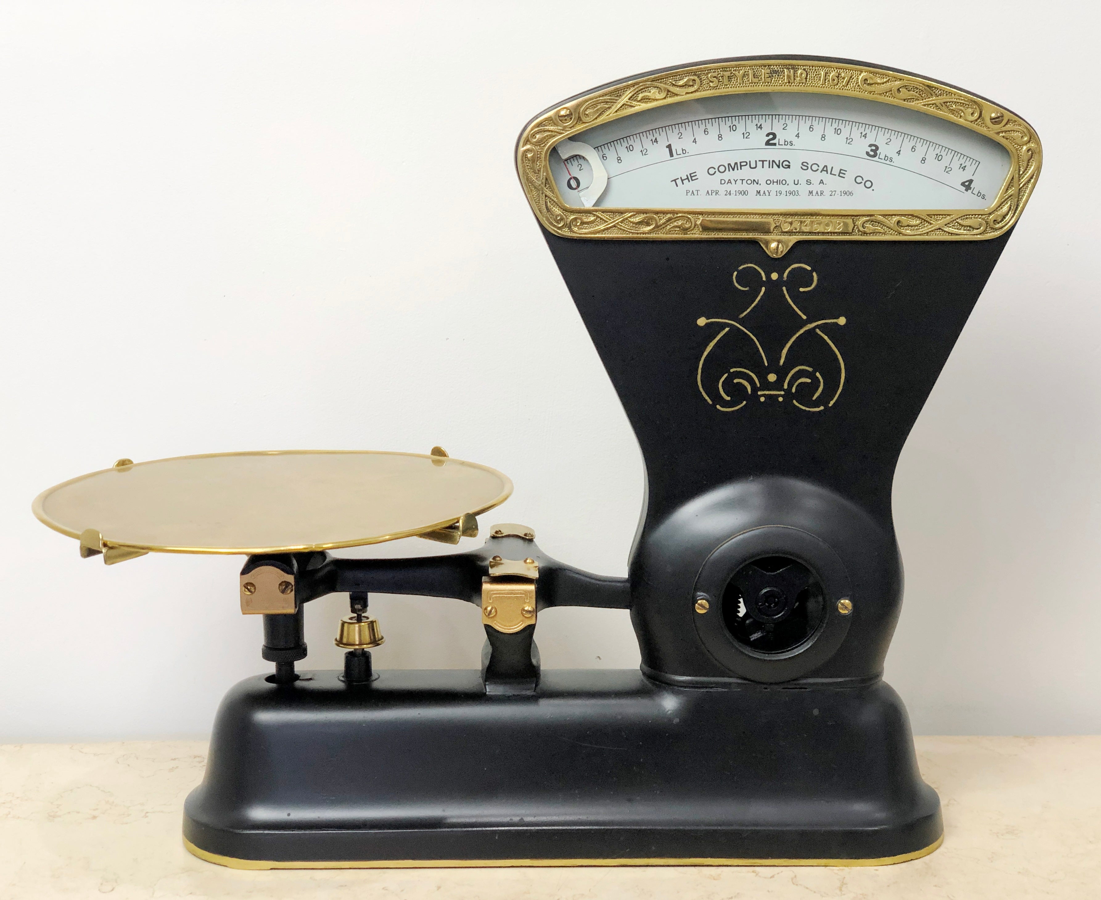 Vintage DAYTON The Computing Co. Double-Sided Kitchen Scale | eXibit collection