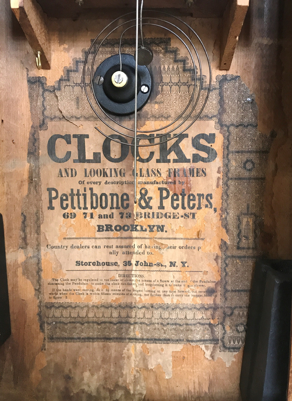 Antique Pettibone and Peters Wall Clock | Adelaide Clocks
