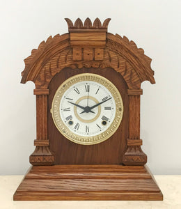 Antique Ansonia Quartz Battery Mantel Clock  | eXibit collection