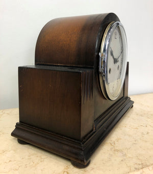 Vintage ART DECO Foreign Hammer on Coil Chime Mantel Clock | eXibit collection