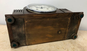 Vintage ART DECO Foreign Hammer on Coil Chime Mantel Clock | eXibit collection