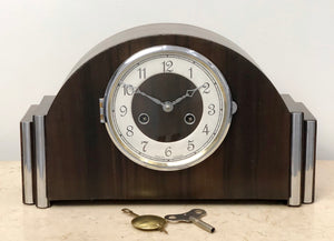 Vintage Hammer on Coil Chime German Mantel Clock | eXibit collection