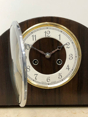 Vintage Hammer on Coil Chime German Mantel Clock | eXibit collection
