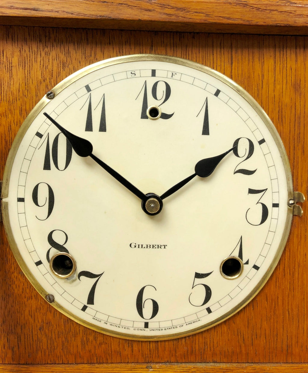 Antique GILBERT Hammer on Coil Chime U.S.A Mantel Clock | eXibit collection