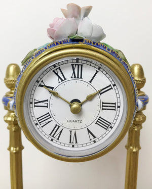 Vintage Italian Porcelain Mantel Clock | eXibit collection