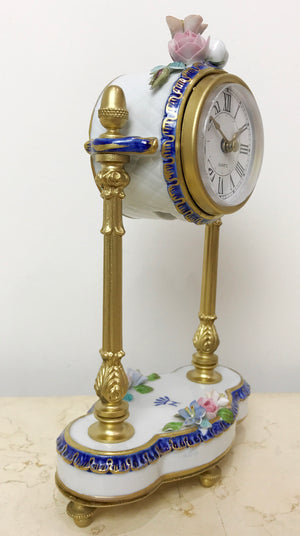 Vintage Italian Porcelain Mantel Clock | eXibit collection