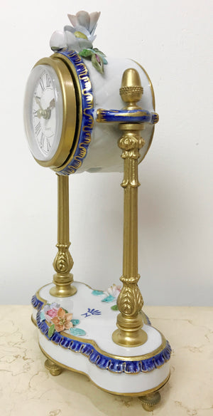 Vintage Italian Porcelain Mantel Clock | eXibit collection