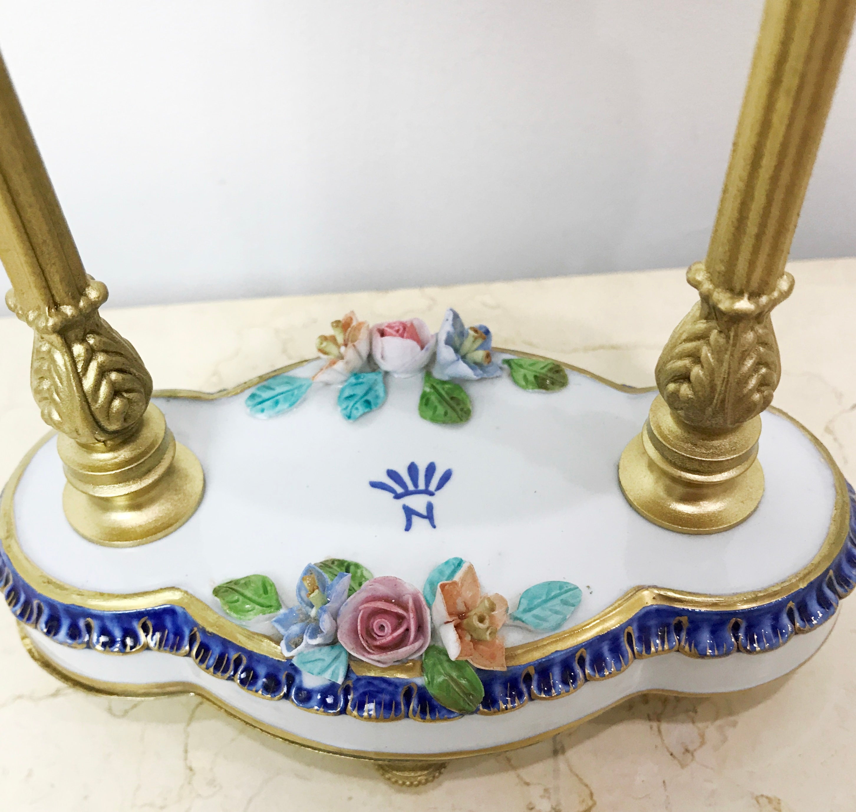 Vintage Italian Porcelain Mantel Clock | eXibit collection