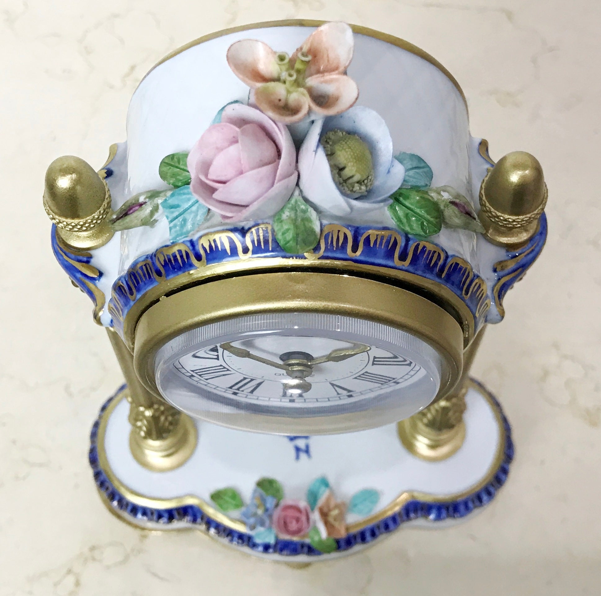 Vintage Italian Porcelain Mantel Clock | eXibit collection