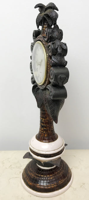Vintage Palm Tree Battery Mantel Clock | eXibit collection