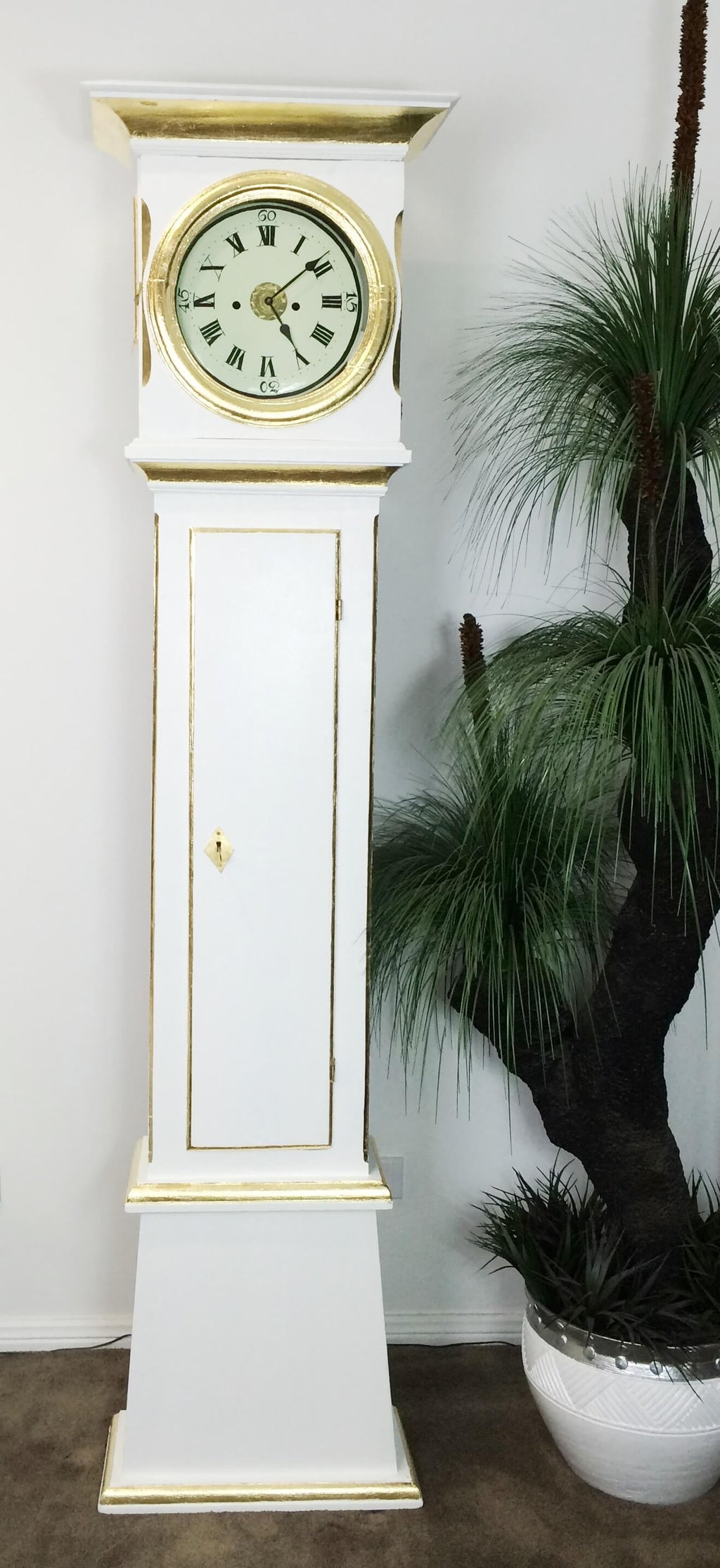 Antique Quartz Battery Bornholm Grandfather Clock | Adelaide Clocks