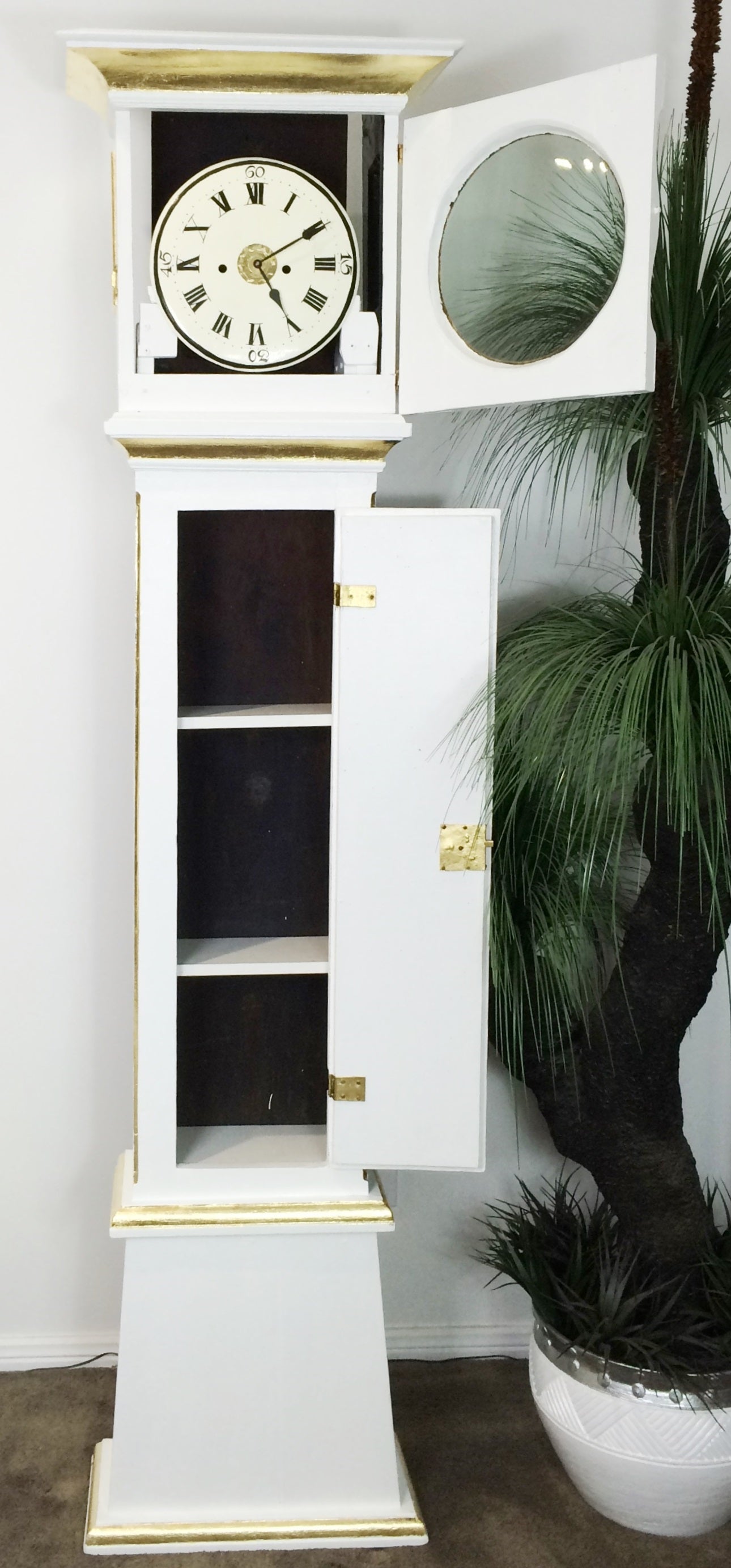 Antique Quartz Battery Bornholm Grandfather Clock | eXibit collection