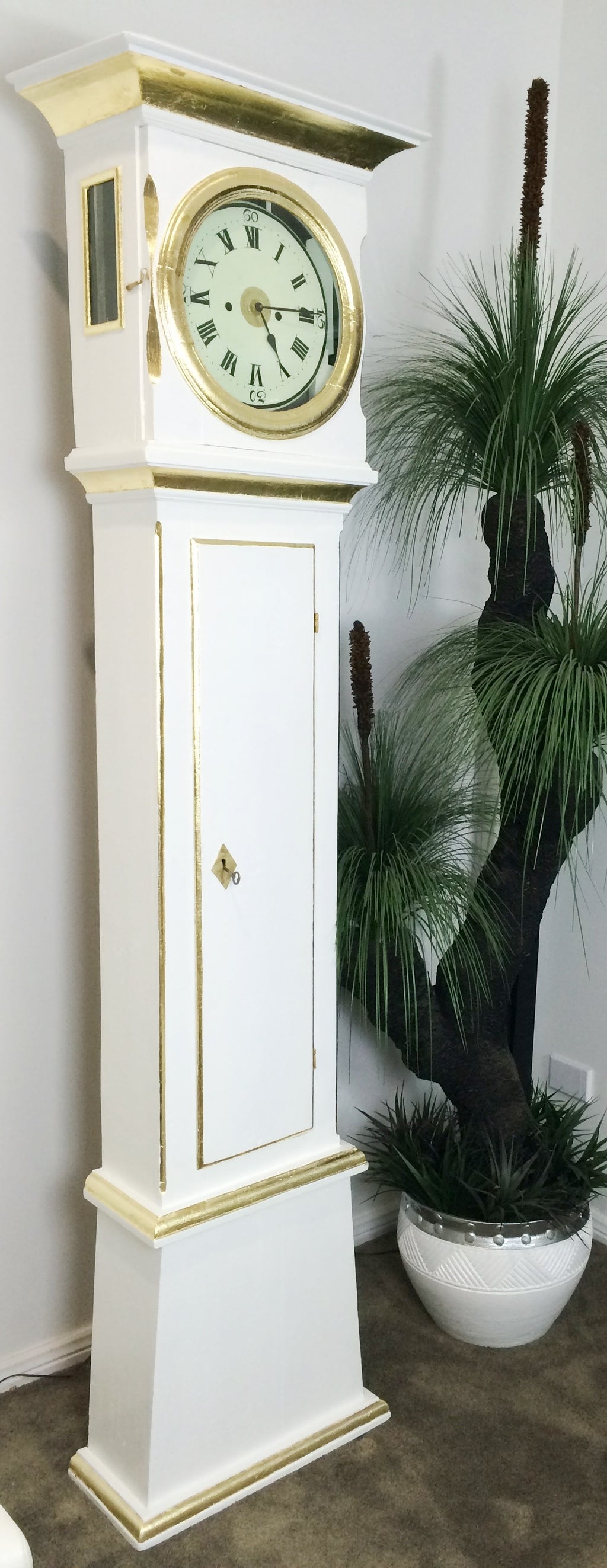 Antique Quartz Battery Bornholm Grandfather Clock | Adelaide Clocks