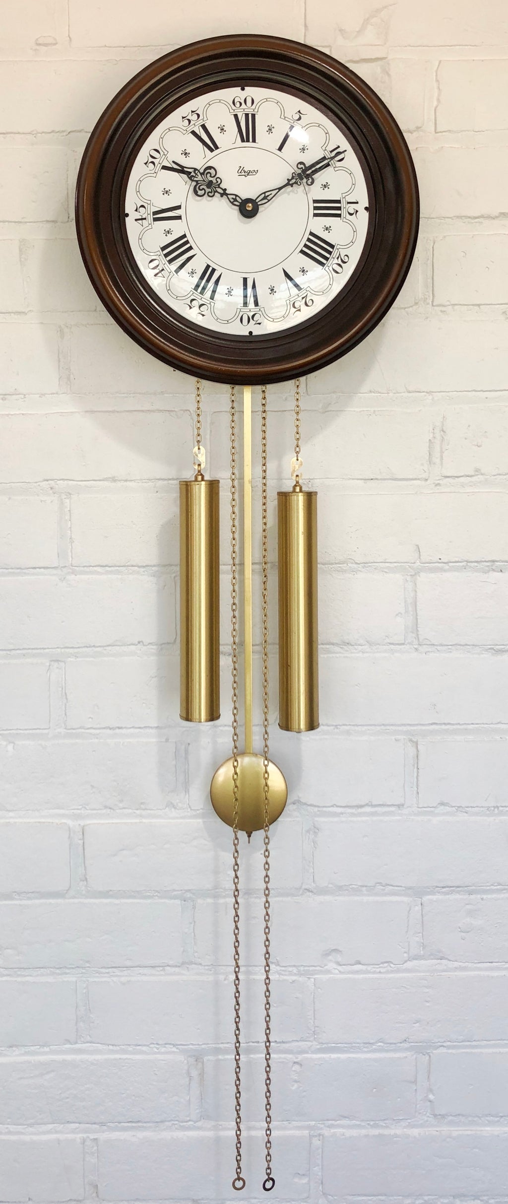 Vintage URGOS German BIM BAM Chime Wall Clock | eXibit collection