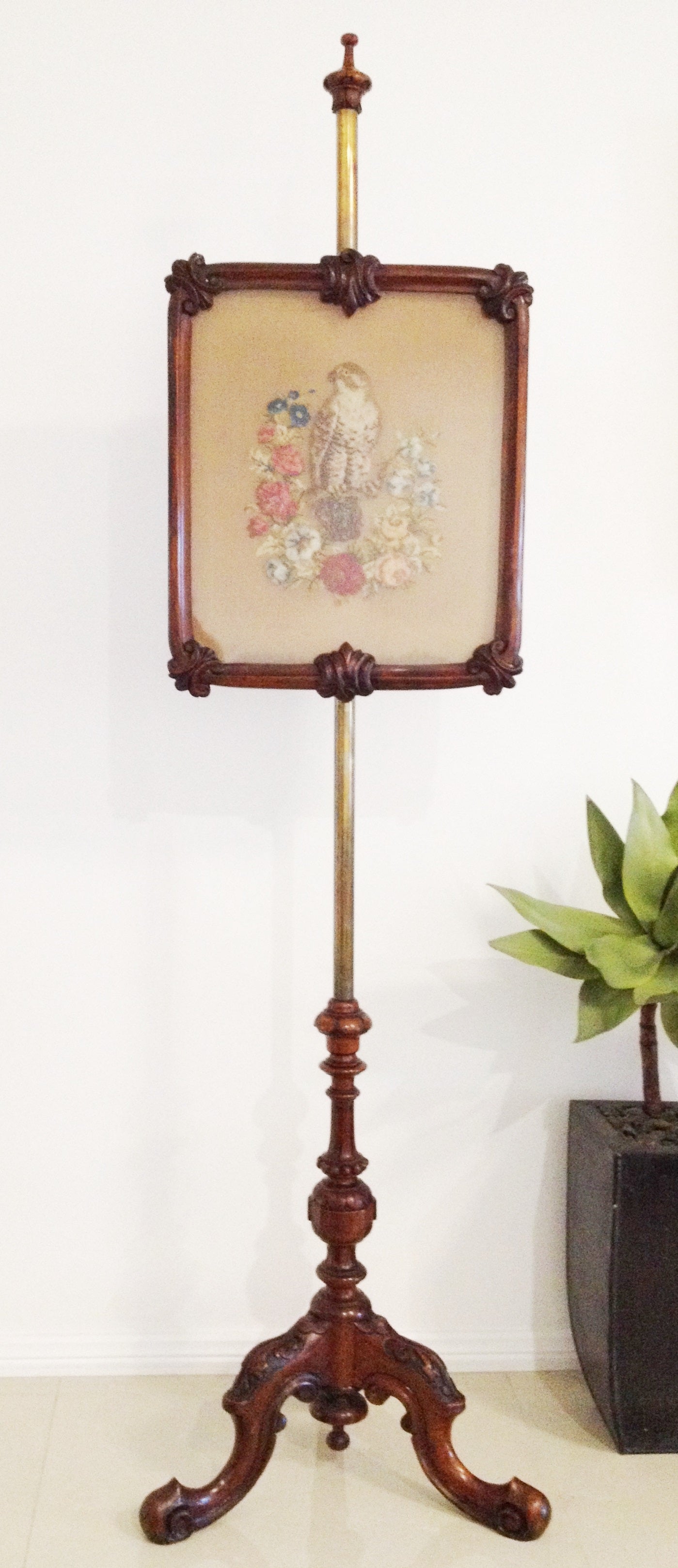 Antique Fire Screen Stand | eXibit collection