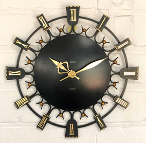 Vintage Starburst SMITHS Battery Wall Clock | eXibit collection