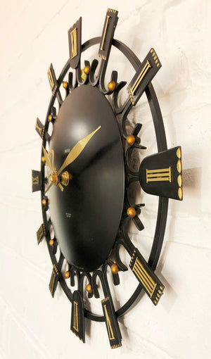 Vintage Starburst SMITHS Battery Wall Clock | eXibit collection