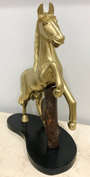 Vintage Wood Carved Stallion Horse Sculpture | eXibit collection