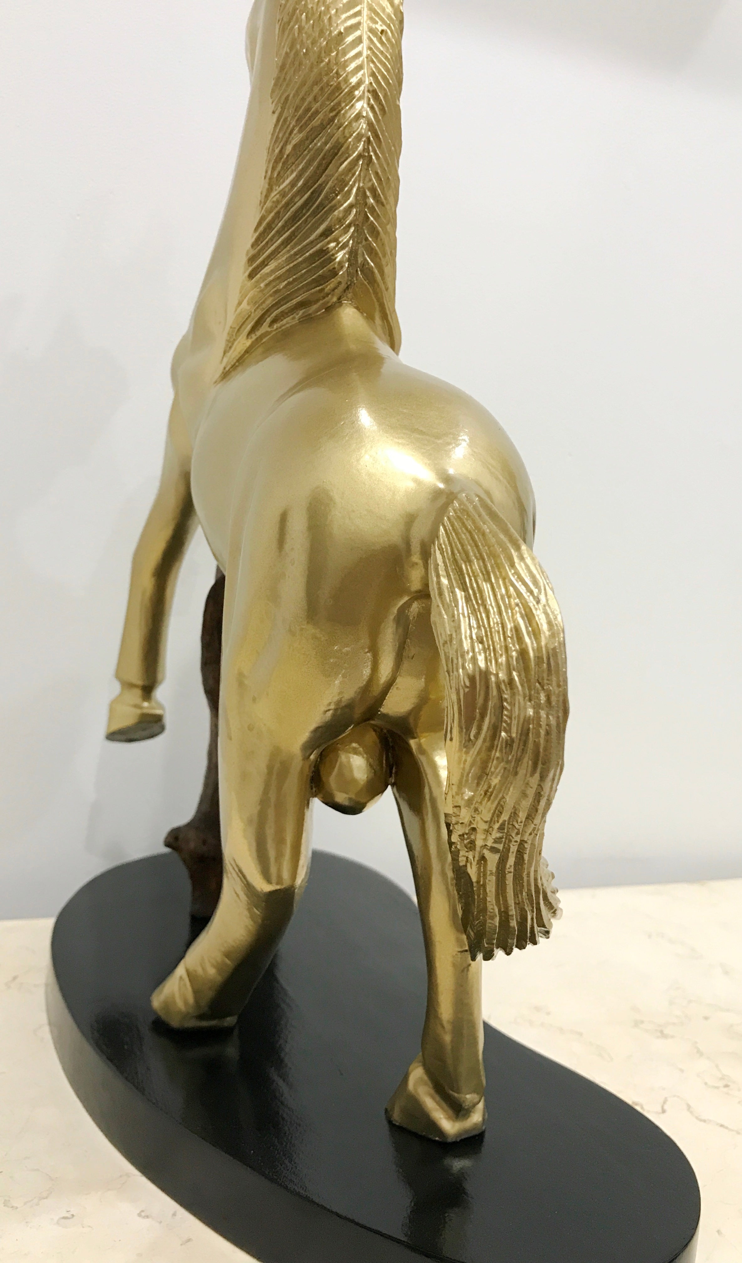 Vintage Wood Carved Stallion Horse Sculpture | eXibit collection