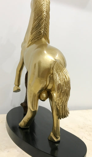 Vintage Wood Carved Stallion Horse Sculpture | eXibit collection