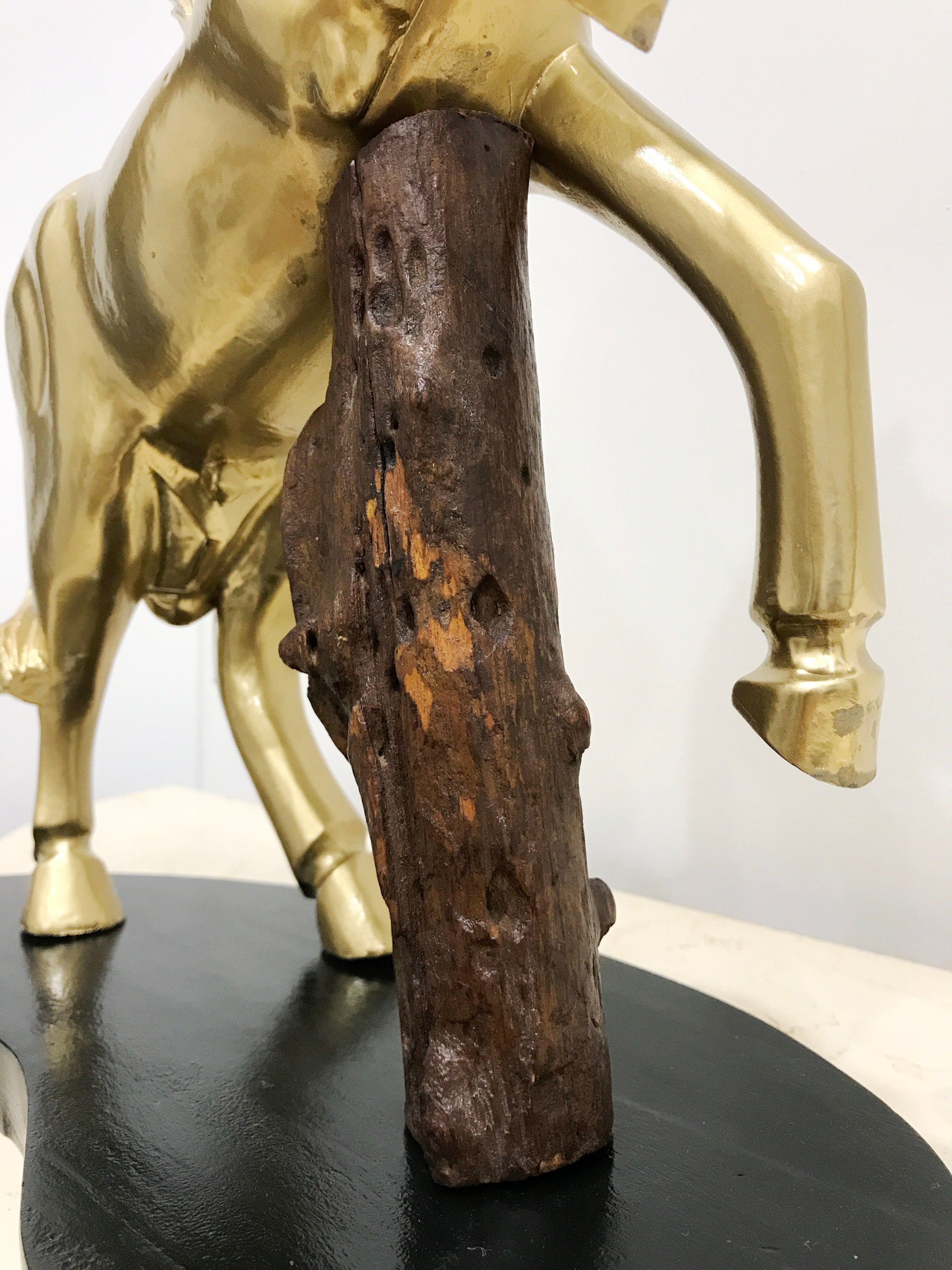 Vintage Wood Carved Stallion Horse Sculpture | eXibit collection