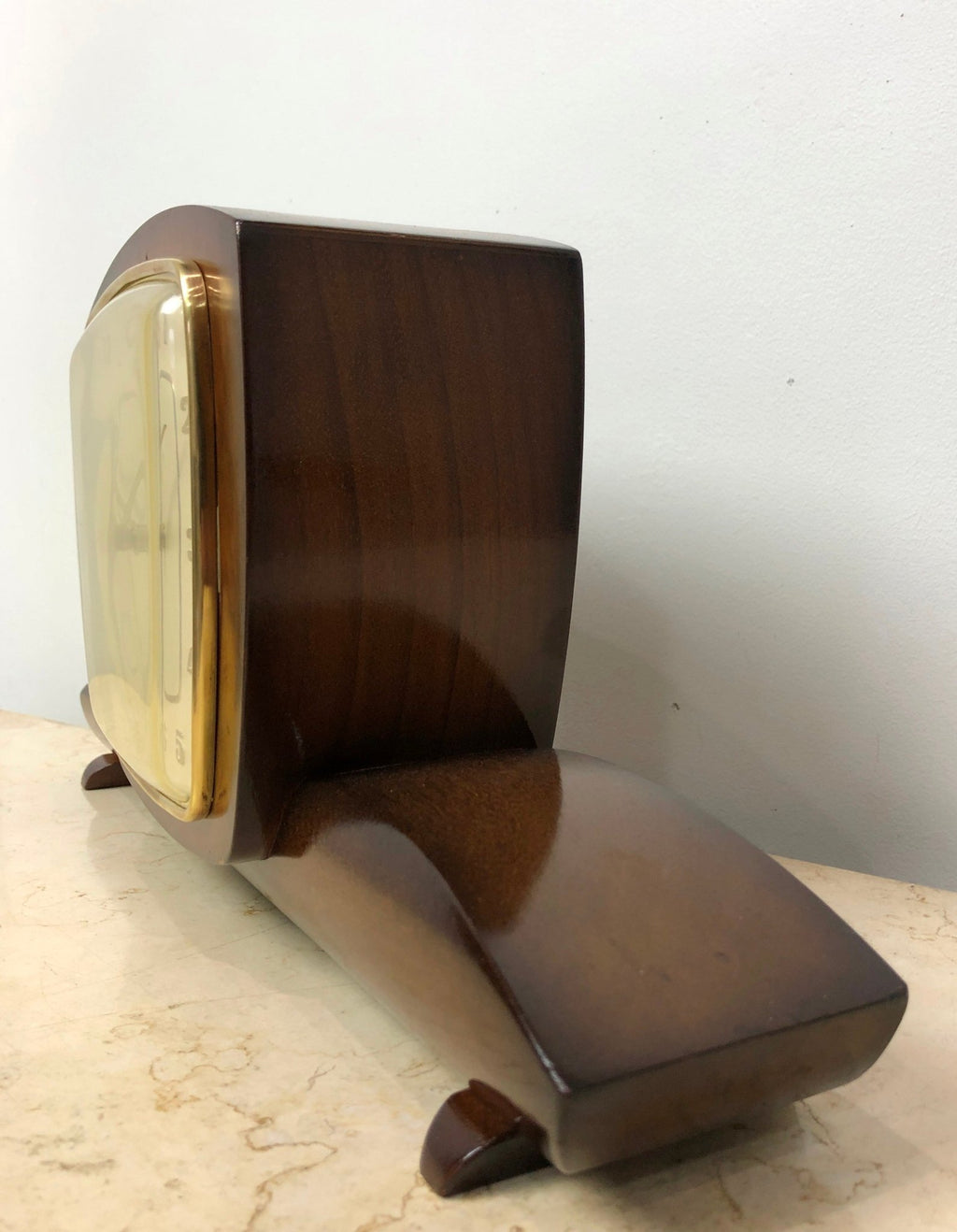 Vintage Smiths Great Britain Hammer on Coil Chime Mantel Clock | eXibit collection