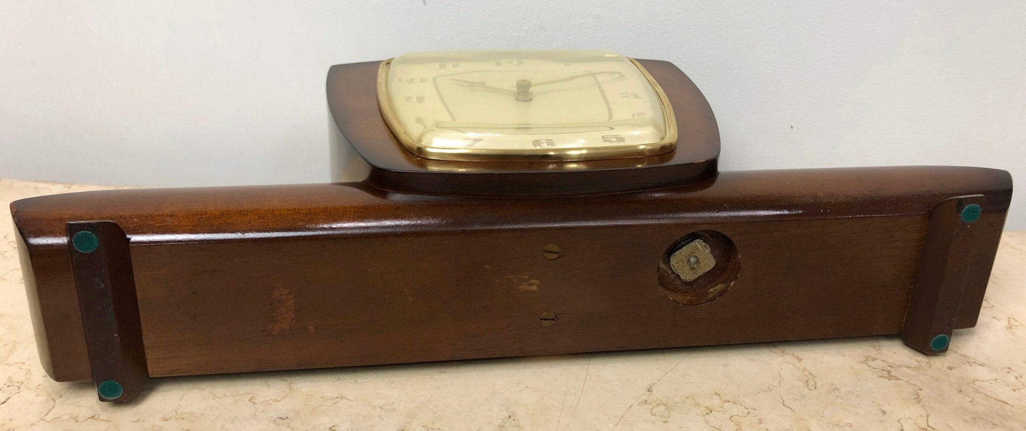 Vintage Smiths Great Britain Hammer on Coil Chime Mantel Clock | eXibit collection