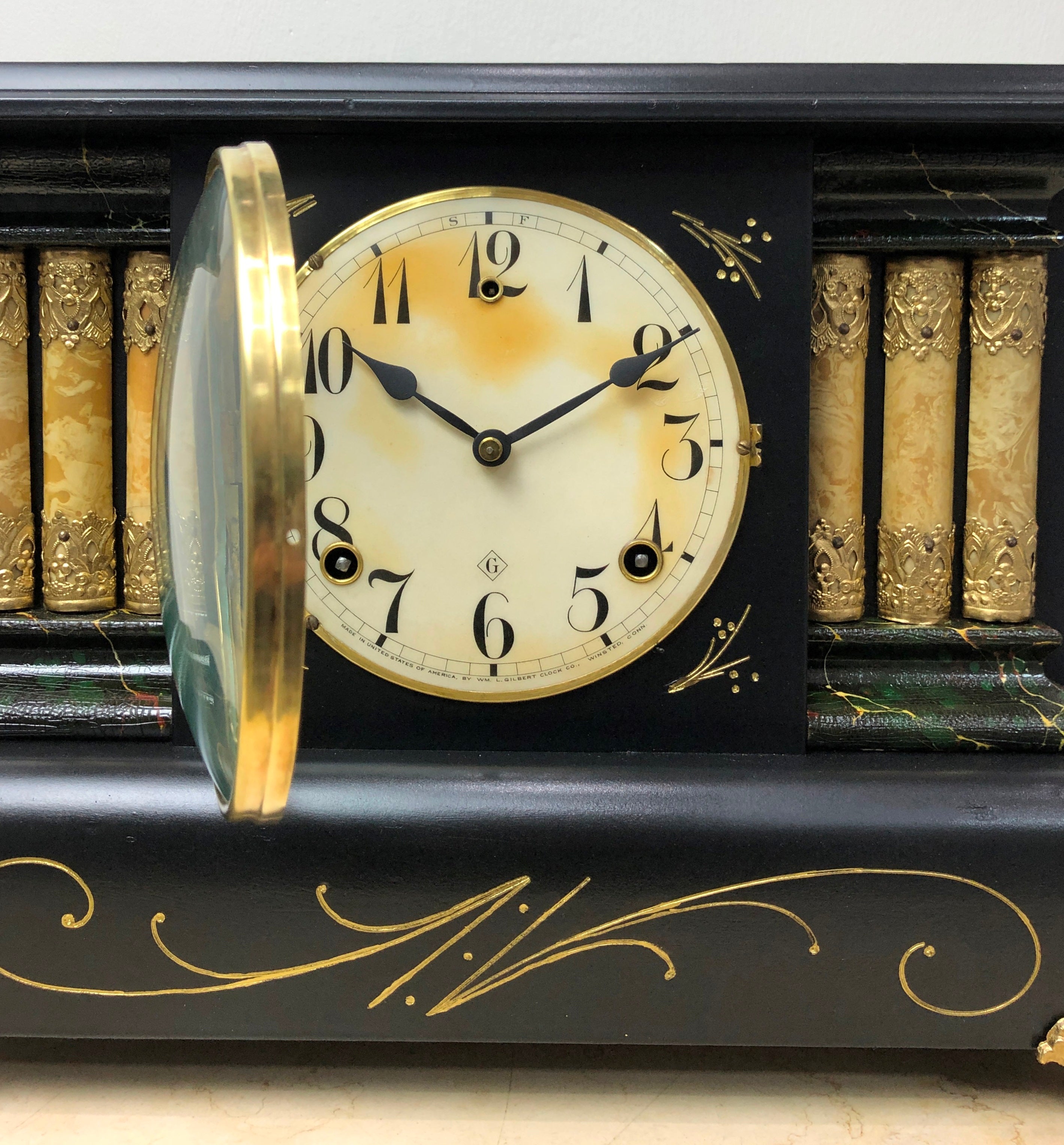 Antique Gilbert Hammer Chime Mantel Clock | eXibit collection