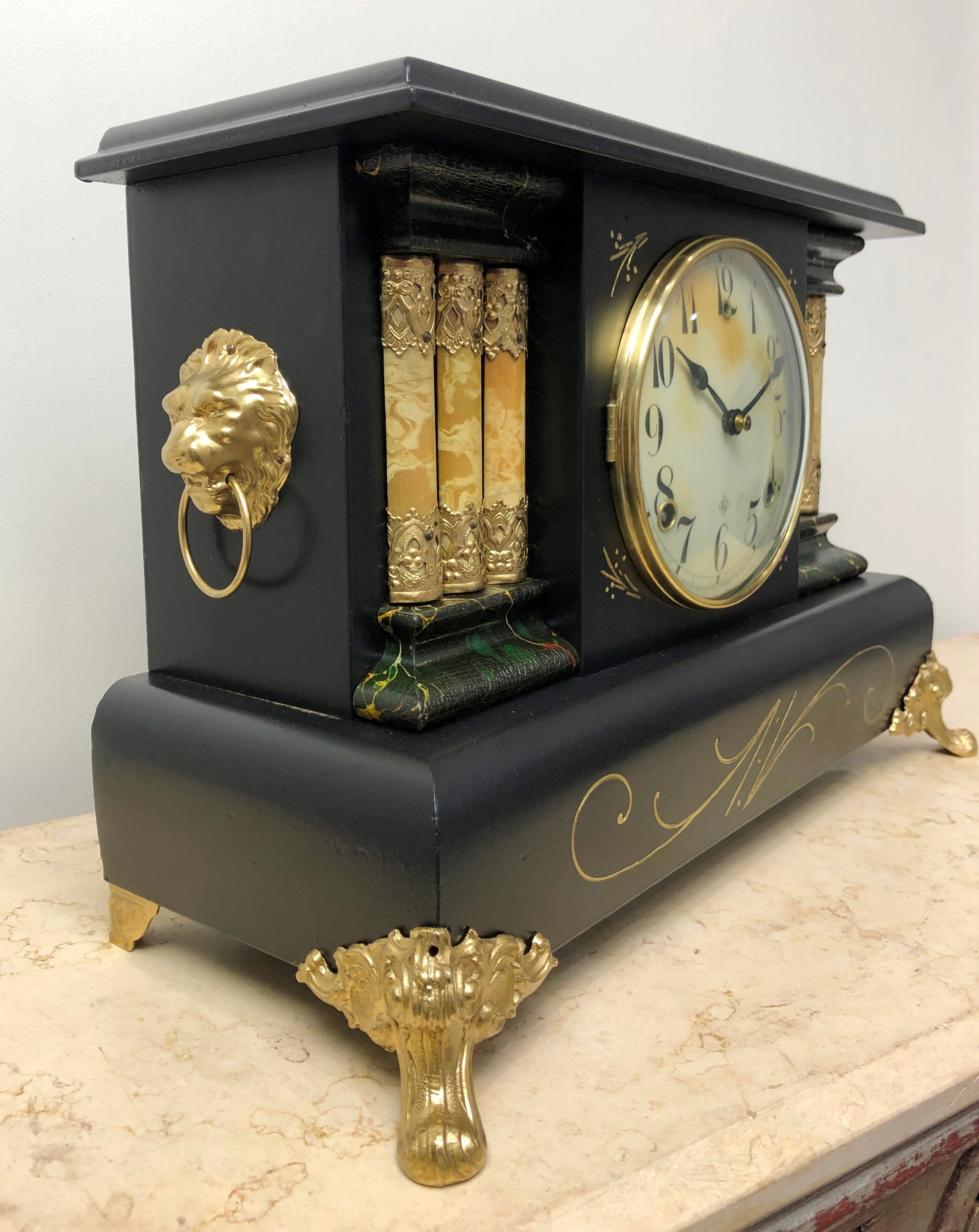 Antique Gilbert Hammer Chime Mantel Clock | eXibit collection