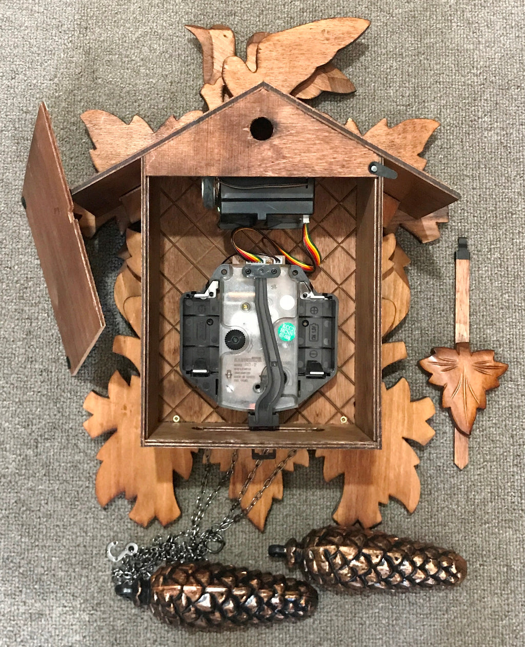 Vintage Original Musical Bird Battery Cuckoo Clock | eXibit collection